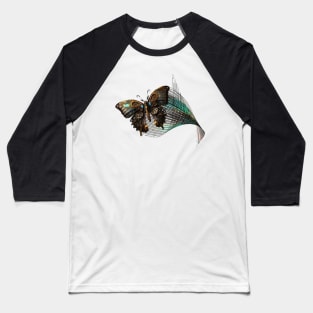 Steampunk Butterfly in Flight Baseball T-Shirt
